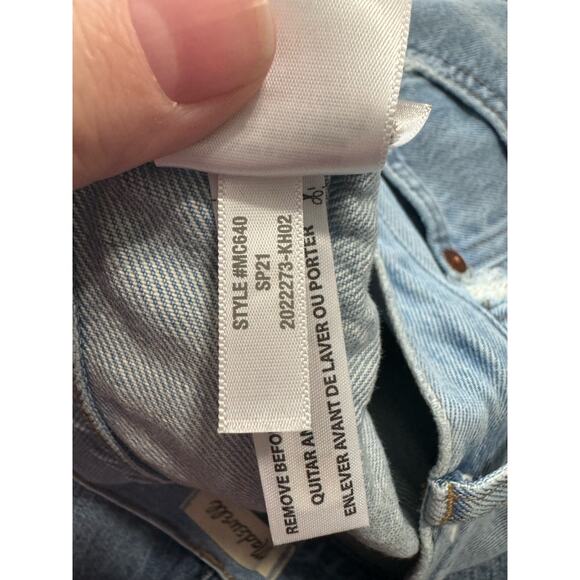 Madewell‎ Relaxed Denim Short Button Fly Cedarcroft Wash Size 26 - Picture 9 of 9